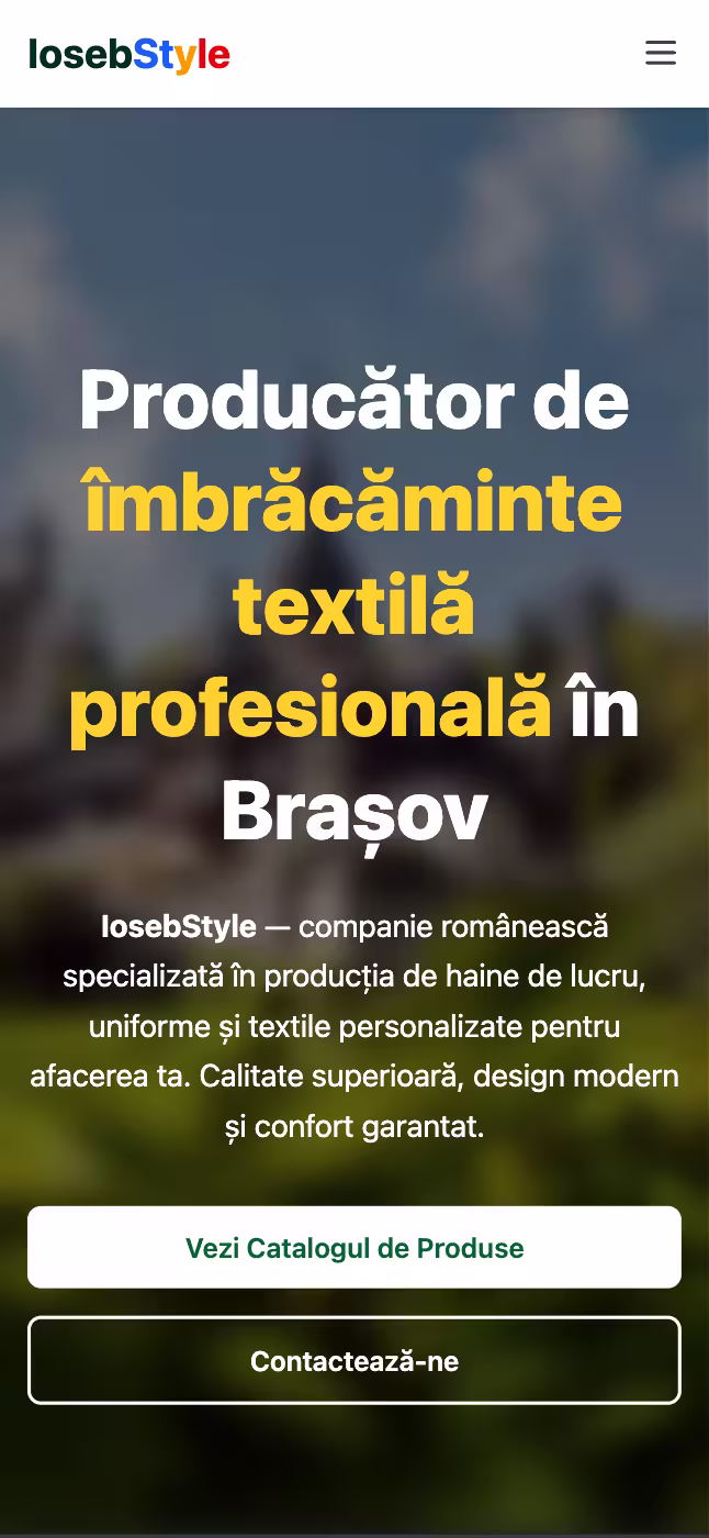 IosebStyle — vista mobile